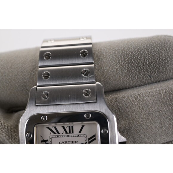 Cartier Santos Galbee Large 1564 White Roman Dial 29mm Watch - Picture 12 of 12